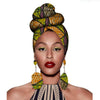 2020 fashion african headwraps+earings 2 piece sets for women bazin riche african head scarf pure cotton