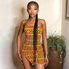 ANJAMANOR Sexy Summer Short African Dresses for Women 2021 Smocked Stretchy Tube Top Backless Bodycon Mini Dress D69-CB11