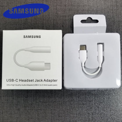 SAMSUNG Type C 3.5 Jack Earphone Cable USB C to 3.5mm AUX Headphones Adapter For Galaxy S20FE S20 Note 10 Plus S20 note 20 Ultra