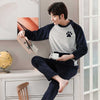 2020 Winter Long Sleeve Thick Warm Flannel Pajama Sets for Men Coral Velvet Sleepwear Suit Pyjamas Lounge Homewear Home Clothes