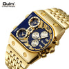 2020 Brand New Oulm Quartz Watches Men Military Waterproof Wristwatch Luxury Gold Stainless Steel Male Watch Relogio Masculino