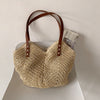 Hand-woven Women's Shoulder Handbag Bohemian 2021 Summer Straw Beach Tote Bag Travel Shopper Weaving Shopping Bags