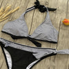 2021 New Micro Striped Bikini set Two-piece swimsuit Patchwork Bandage Bikini Push Up sexy Bathing Suit Women Swimwear Biquini S