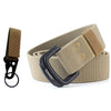 Military Equipment Belt Men Elastic Nylon Tactical Belts For Jeans Pants Solid Strap Canvas Double Ring Metal Buckle Waist Belt
