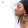 Trendy African Fabric Earrings Handmade Earrings For Women Party Gift African Print Ankara Big Oversized Drop Earrings WYB279