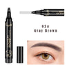 VISIBLE Waterproof 4 Fork 3D Eyebrow Pencil Natural Long Lasting Liquid Brown Nib Eyebrow Pencil Eyebrow Makeup Cosmetics