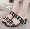 Sandals Women Square Heels Summer Sandals Peep Toe Ladies Multi Colors Wedge Shoes Sandalias de Verano Para Mujer