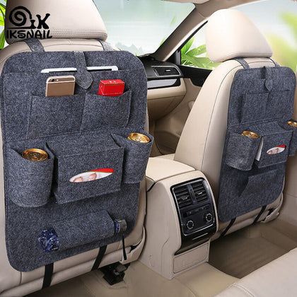 IKSNAIL Car Rear Seat Back Storage Bag Universal Backseat Holder Pocket Organizer Car-styling Protector Car Accessories Supplies
