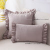 Solid Cushion Cover Pink Grey Brown Home Decor Pillow Cover Ruffle Soft Faux Suede For Sofa Bed Living room 45x45cm/30x50cm