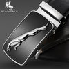 JIFANPAUL genuine leather men's simple belt fashion designer business new belt Jaguar pattern decorative alloy automatic buckle