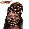 African 2 Piece for Women Headband Headwear Floral Turban Head Scarf Ladies Head Wrap Hair Accessories Match Print Mask A20H015
