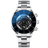 2021 Fashion Men's Quartz Watch Classic Black Wristwatch Steel Belt Luxury Calendar Business Watch Herren Uhren Gifts for Men