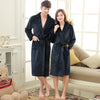 New Arrival Lovers Luxury Silk Flannel Winter Long Bathrobe Mens Kimono Bath Robe Men Women Night Dressing Gown Male Bathrobes