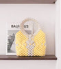 Designer Luxury Woolen Knitted Cotton Rope Braided HandBags Women 2021 Designer All Handmade Fashion Bag with Handle for Female