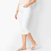 4XL Plus Size Jeans Women's Capri Pants Summer Breeches Mid Waist Washed Denim Shorts Calf-Length Cotton Casual Clothing