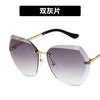 2021Vintage Fashion Oversized Rimless Sunglasses Women Famous Luxury Brand Design Sexy Diamond Square Sun Glasses For Female