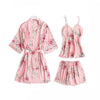 5PCS Pajamas Sleep Set Women Nightwear V-Neck Lace Sleepwear Sexy Nightie Bathrobe Wear Home Suit Negligee Spring Robe Gown