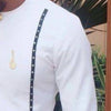 African Clothes Tshirt Man Dashiki Traditional Tee Shirt Long Sleeve Tops Autumn Fall 2021 Male White T-Shirts Men's Clothing