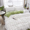 Classic Black White Grid Bedding Set Fashion Polka Dot Double Bed Linens Cover Set Quilt Pillowcase Shinging Star Pattern