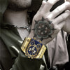 2020 Brand New Oulm Quartz Watches Men Military Waterproof Wristwatch Luxury Gold Stainless Steel Male Watch Relogio Masculino