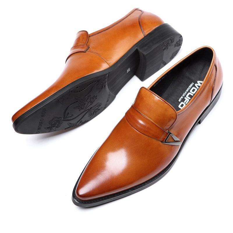 Luxurious Handmade Mens Wedding Oxford Shoes Black Khaki Genuine Leather  Brogue Mens Designer Dress Shoes Slip On Business Formal Shoes For Men From  Casey45947, $65.79