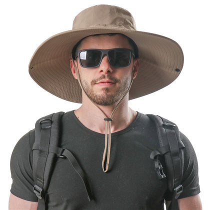 CAMOLAND Waterproof Bucket Hat For Men Summer UPF50+ Sun Hat Women Wide Brim Panama Beach Hats Outdoor Hiking Fishing Boonie Cap