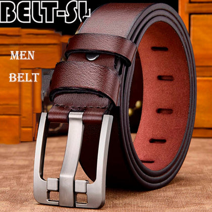 High Quality A letter slide buckle luxury brand genuine leather designer  belts men fashion 3.8cm casual Waistband coffee