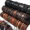 Wholesale lots bulk Random 50PCS/30pcs/Lot punk men's leather bracelets femme pulseras bileklik couple bracelet men jewelry WP2