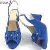 Leisure Style African Women Shoes in Royal Blue Color Italian Women Shoes For Party Slingback Sadals High Quality For Wedding