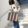 Clutch Bag Female Summer Beach Bag Straw Large Zipper Woven Straw Handbags Casual Big Shoulder Bag Women Flowers Ladies Tote Bag