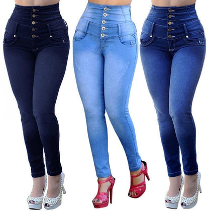 New Fashion Sexy Women High Waist Long Jeans Bandage Pencil Stretch Denim Pants Trousers Female Fashion Street Wear - Surprise store