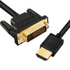 HDMI to DVI Cable HDMI DVI-D 24+1 pin Adapter 1080p DVI D Male to HDMI Male Converter Cable for HDTV DVD Projector 1m High Speed - Surprise store