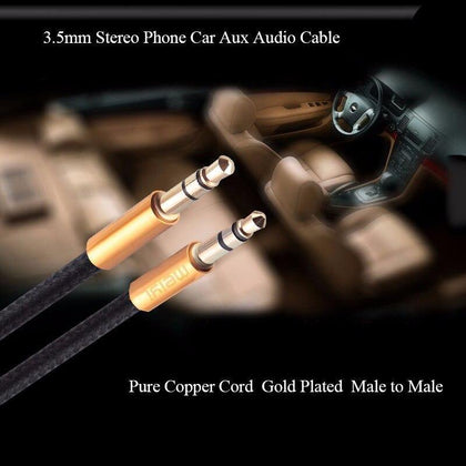 MEIYI 3.5 mm Jack Aux Audio Cable Male to Male Car Aux Cable Gold Plated Auxiliary Cable for Car / iPhones / Media Players - Surprise store