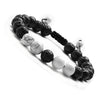 OIQUEI Handmade Women Men Charm White Black Red Natural Stone briaded Bracelets with Macrame for Fashion Jewelry Drop Shipping