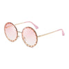 2019 Luxury Round Women Sunglasses Crystal Rivet Designer Ladies Fashion Sun Glasses Classic Brand Designer Shades