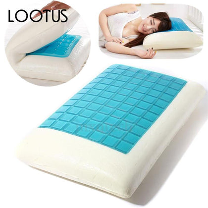 Memory Foam White Bed Pillow Cooling Gel Washable Orthopedic Pillows Cervical Vertebra Super Soft Comfortable Sleeping Pillows