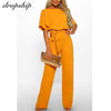 Dropship Jumpsuit Rompers Womens Overalls Women Jumpsuits 2019 Streetwear Plus Size Romper Spring Summer Lace-up Short Sleeve - Surprise store