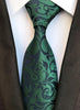 RBOCOTT New Floral Ties Men's 8cm Tie Fashion Striped & Paisley Silk Jacquard Woven Necktie Yellow Blue Color For Men Wedding - Surprise store
