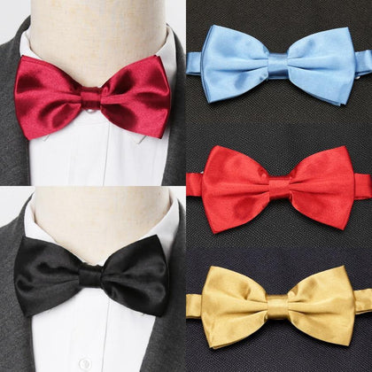 Mens Bow Tie Fashion Wedding Party Ties for Men Women Solid Butterfly Necktie Cravat Male Dress Shirt Gift Accessories Bowtie - Surprise store