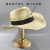 Male large size panama hats big head man foldable cowboy fedora cap men plus size straw hat 58CM 60CM 62CM