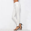 Solid Color White Autumn New Arrival Women Pancil Pants Stretchable Casual Women Trousers 4XL Cotton Blends Pants - Surprise store