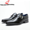 New fashion European Leather Men Brown Monk Strap Formal Shoes Office Business Wedding Suit men Dress Loafers TA-06