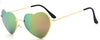 Ladies Heart Shaped Sunglasses metal Women Brand Designer Fashion Rimless LOVE Clear Ocean Lenses Sun Glasses Oculos UV400
