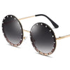 2019 Luxury Round Women Sunglasses Crystal Rivet Designer Ladies Fashion Sun Glasses Classic Brand Designer Shades