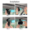 Universal Car Sun Visor Phone Holder 360 Degree Rotation Automobiles Navigation Mount Stand Clip Mobile Phone Bracket Accessory