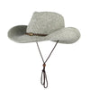GEMVIE Western Cowboy Sun Hat Wind Lanyard For Men Women Wide Brim Straw Hat Beach Cap Panama Fishing Fisherman Cap Summer Hats