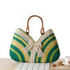 Fashion Bohemia Summer Women Lace Bow Straw Weave Rattan Handbag straw Beach Bag Woven Shoulder Tote Shopping Beach Bag