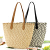 New two-color paper rope straw bag fashion large-capacity woven bag Shoulder casual beach handbag