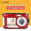 KOMERY WP01 Dual-screen Digital Waterproof Camera 2.7K 4800W Pixel 16X Digital Zoom HD Self-timer Free Shipping 3 Year Warranty