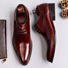 Classic Man Formal Dress Derby Office Shoes Genuine Leather Handmade Wedding Party Flats Pointed Toe Men's Basic Footwear SS367